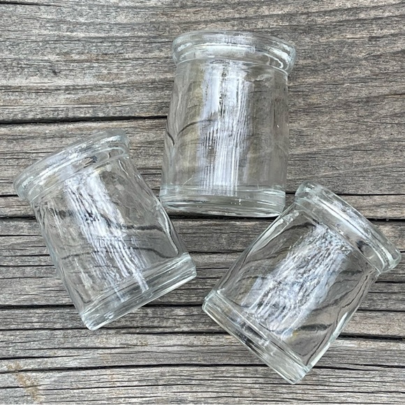 Vintage Restaurant Glass Creamer Jars Set of 3 - Picture 4 of 7
